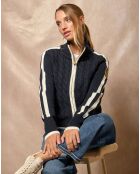 Cardigan Nautic Patch marine