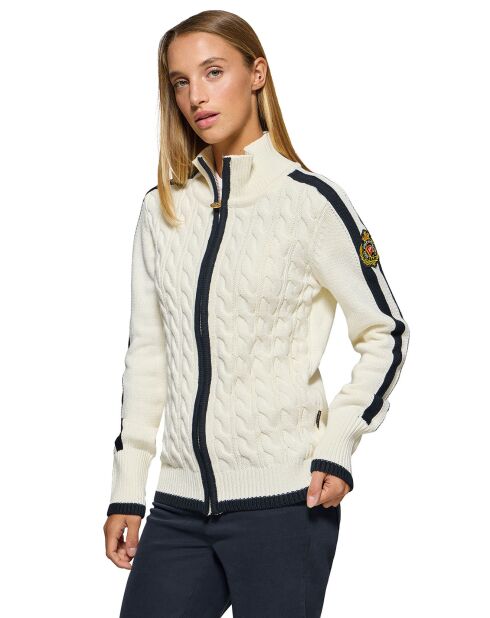 Cardigan Nautic Patch écru