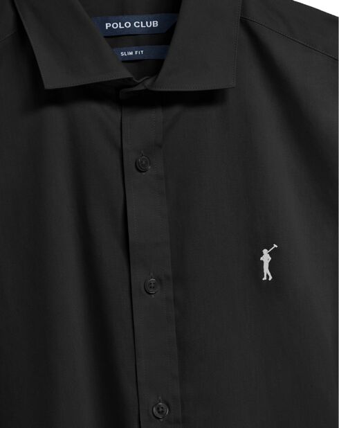 Chemise Rigby Go Slim Poplin noire