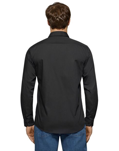 Chemise Rigby Go Slim Poplin noire