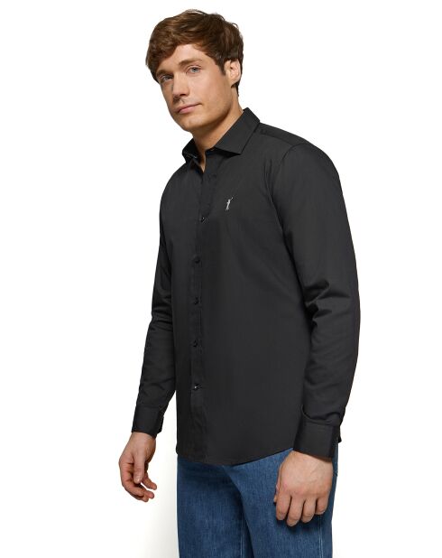 Chemise Rigby Go Slim Poplin noire