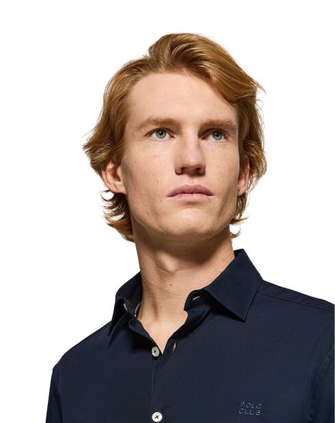 Chemise Block Pc Slim Poplin marine