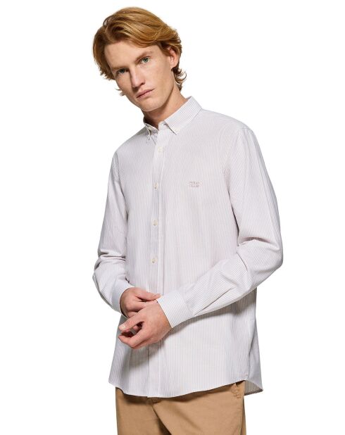 Chemise Block Pc Regular Oxford Stripes marron