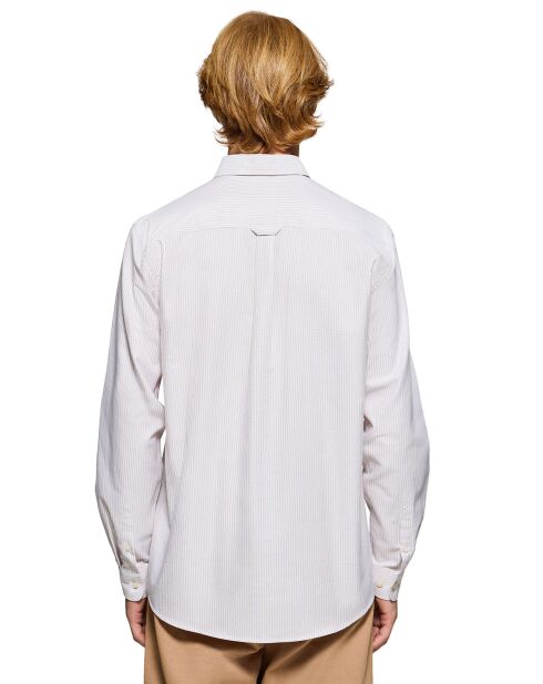 Chemise Block Pc Regular Oxford Stripes marron