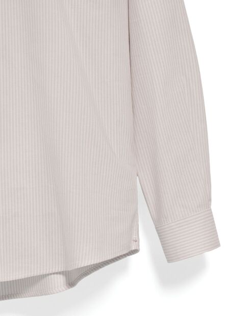 Chemise Block Pc Regular Oxford Stripes marron
