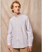 Chemise Block Pc Regular Oxford Stripes marron