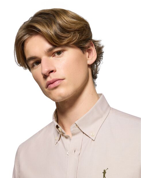Chemise Rigby Go Regular Oxford marron clair