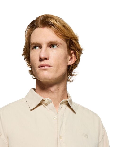 Beiges Hemd aus lockerem Twill von Block Pc