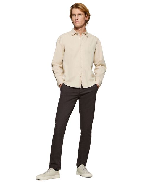 Chemise Block Pc Loose Twill beige