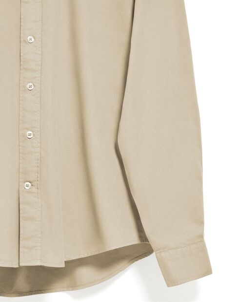 Beiges Hemd aus lockerem Twill von Block Pc