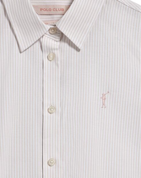 Chemise Rigby Go W Regular Oxford Stripes marron