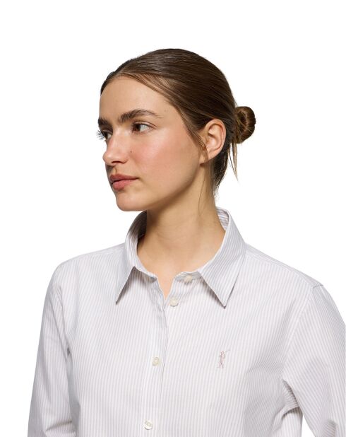 Chemise Rigby Go W Regular Oxford Stripes marron
