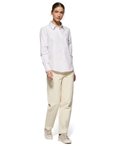 Chemise Rigby Go W Regular Oxford Stripes marron