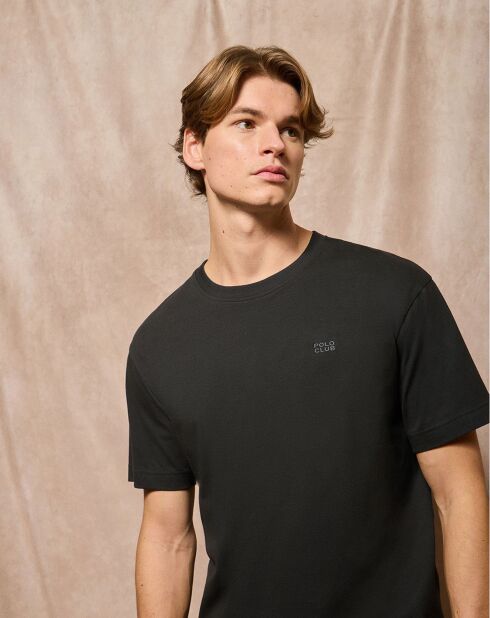 T-Shirt Saul Regular Block Rubber noir