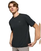 T-Shirt Saul Regular Block Rubber noir