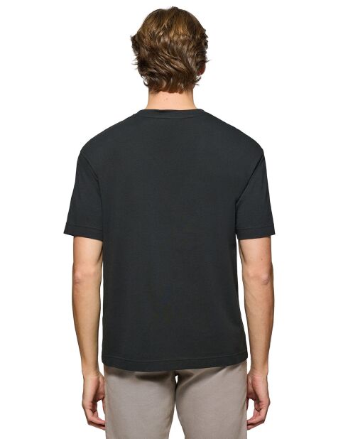 T-Shirt Saul Regular Block Rubber noir