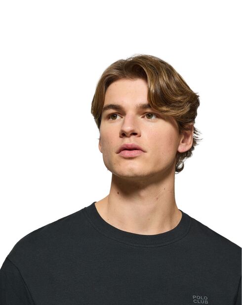T-Shirt Saul Regular Block Rubber noir