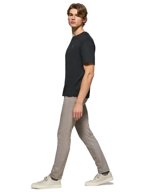 T-Shirt Saul Regular Block Rubber noir