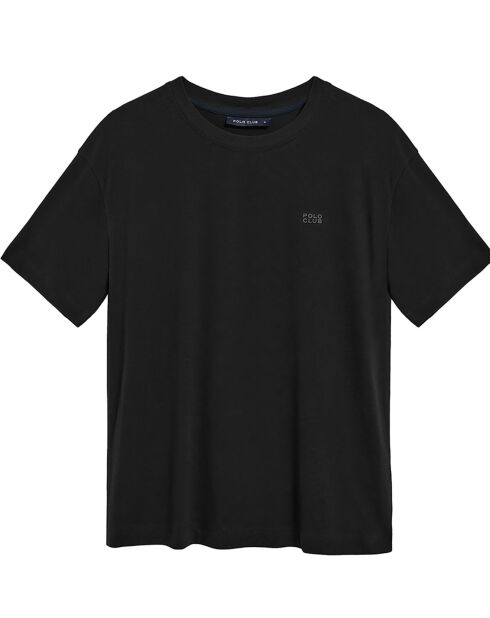T-Shirt Saul Regular Block Rubber noir