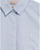 Chemise Rigby Go W Oxford Houndtooth bleue