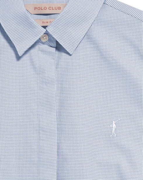 Chemise Rigby Go W Oxford Houndtooth bleue