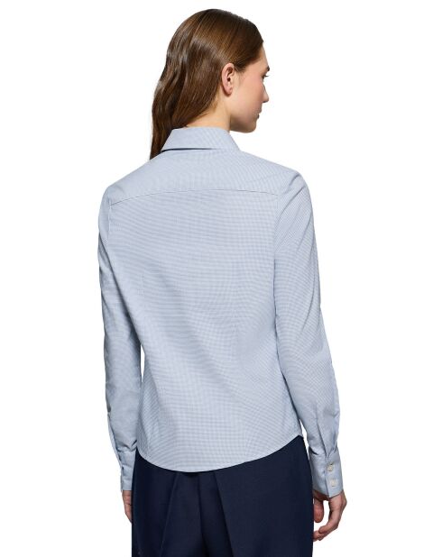 Chemise Rigby Go W Oxford Houndtooth bleue