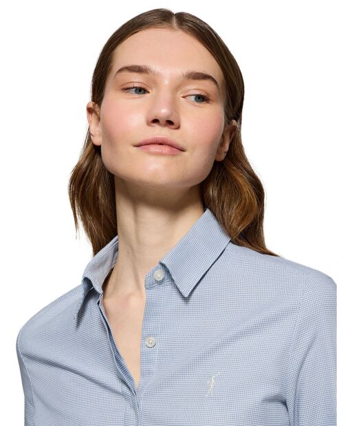 Chemise Rigby Go W Oxford Houndtooth bleue