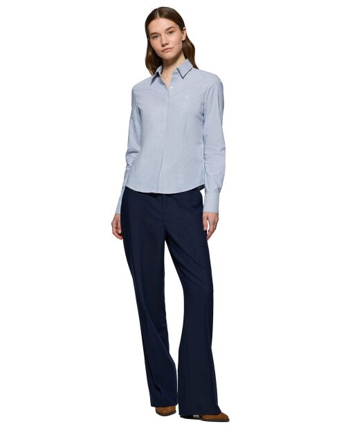 Chemise Rigby Go W Oxford Houndtooth bleue