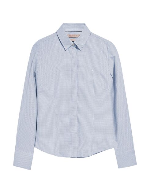 Chemise Rigby Go W Oxford Houndtooth bleue