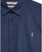 Chemise en Lin mélangé Rigby Go bleu marine