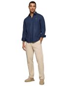 Chemise en Lin mélangé Rigby Go bleu marine
