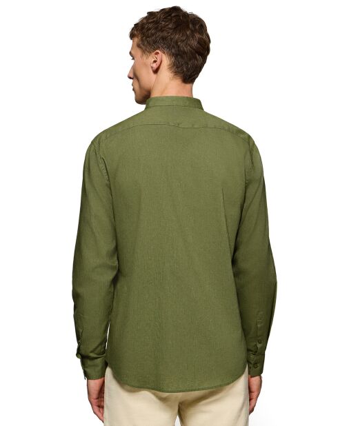 Chemise en Lin mélangé Rigby Go kaki