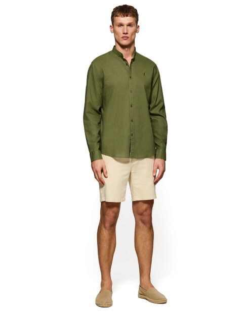 Chemise en Lin mélangé Rigby Go kaki
