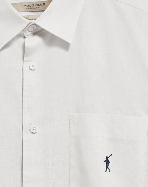 Rigby Go overhemd van witte linnenmix