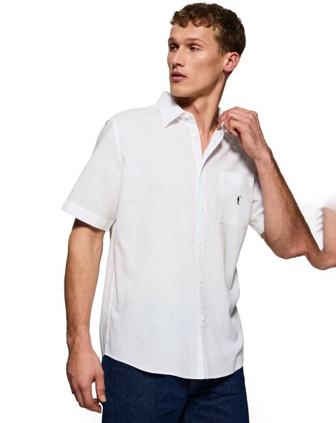 Rigby Go overhemd van witte linnenmix