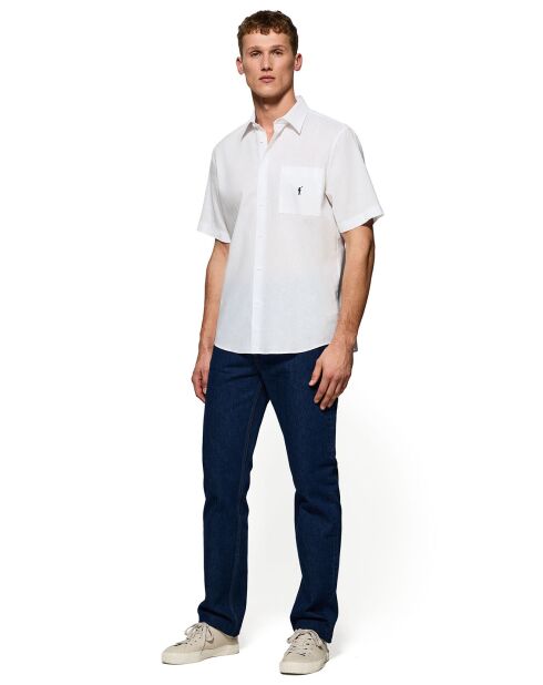 Rigby Go overhemd van witte linnenmix