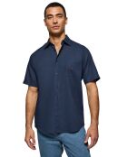Chemise en Lin mélangé Rigby Go bleu marine