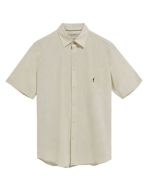 Rigby Go beige hemd van linnenmix