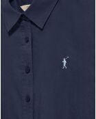 Chemise en Lin mélangé Rigby Go bleu marine