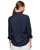 Chemise en Lin mélangé Rigby Go bleu marine