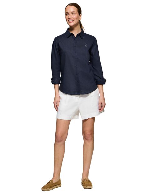Chemise en Lin mélangé Rigby Go bleu marine