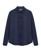 Chemise en Lin mélangé Rigby Go bleu marine