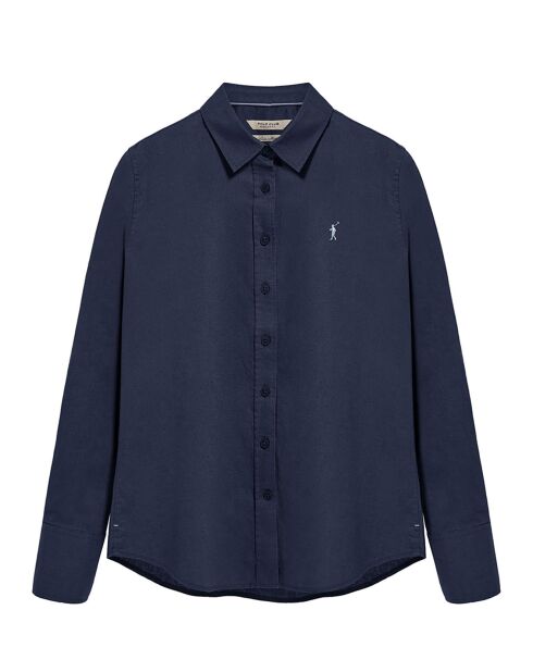 Chemise en Lin mélangé Rigby Go bleu marine