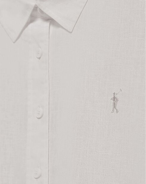 Rigby Go overhemd van witte linnenmix