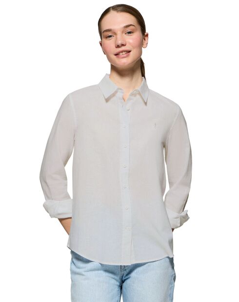 Chemise en Lin mélangé Rigby Go blanche