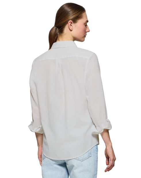 Rigby Go overhemd van witte linnenmix