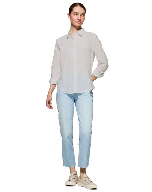 Rigby Go overhemd van witte linnenmix