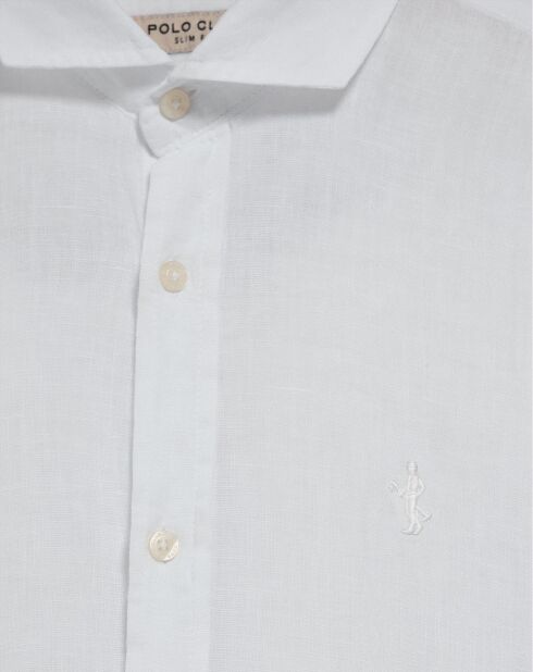 Chemise en Lin mélangé Rigby Best Gd blanche