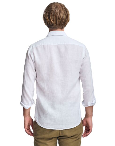 Chemise en Lin mélangé Rigby Best Gd blanche