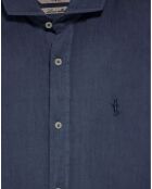 Chemise en Lin mélangé Rigby Best Gd bleu marine